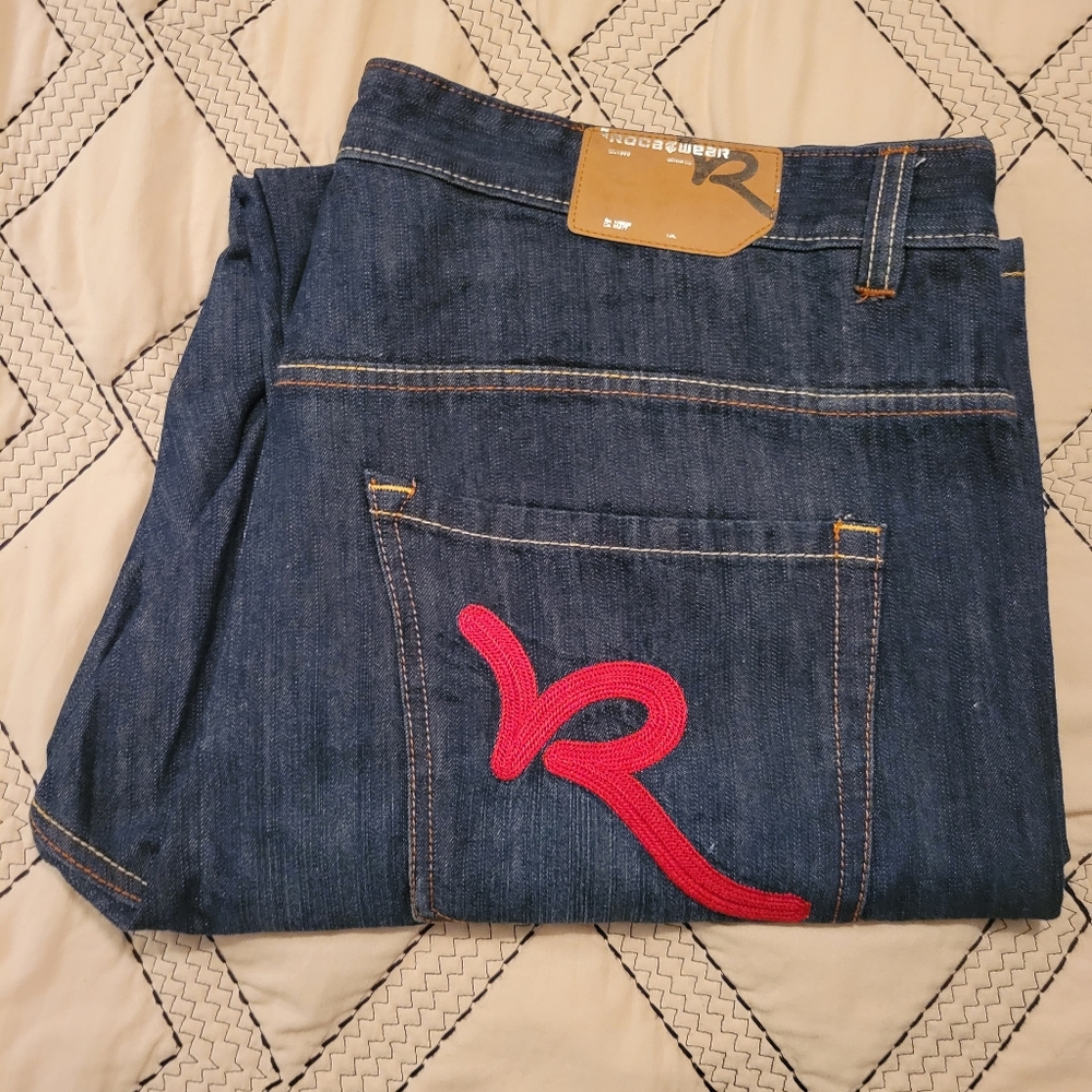Rocawear Denim Jean Embroidered Red Logo